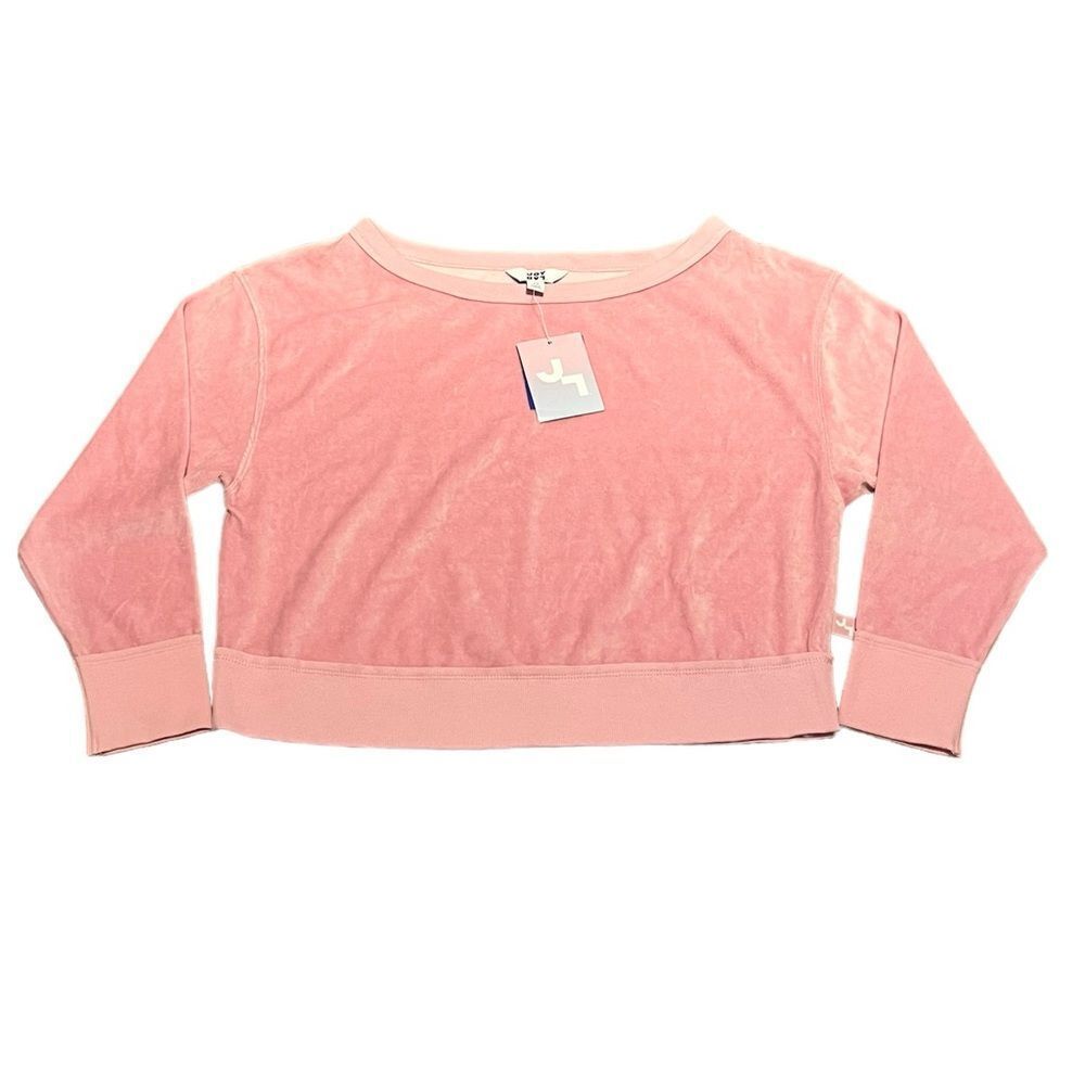 JoyLab Women’s Pink Velour Boatneck Long Sleeve‎ Sweatshirt, Size XS, NWT